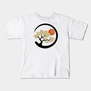 Zen circle sunset Kids T-Shirt